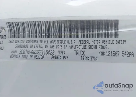 2016 Ram Promaster 1500 Low Roof z USA, uszkodzony, nr VIN 3C6TRVAG9GE115023